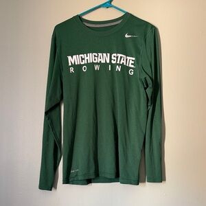 Nike Dark Green Michigan State Long Sleeve Tee